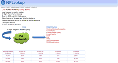 Desktop Screenshot of lnplookup.com